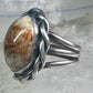 Vintage Lace Agate Ring southwest size 7 sterling silver women girls