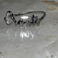 Create Ring size 7.50 Word Band sterling silver women girls