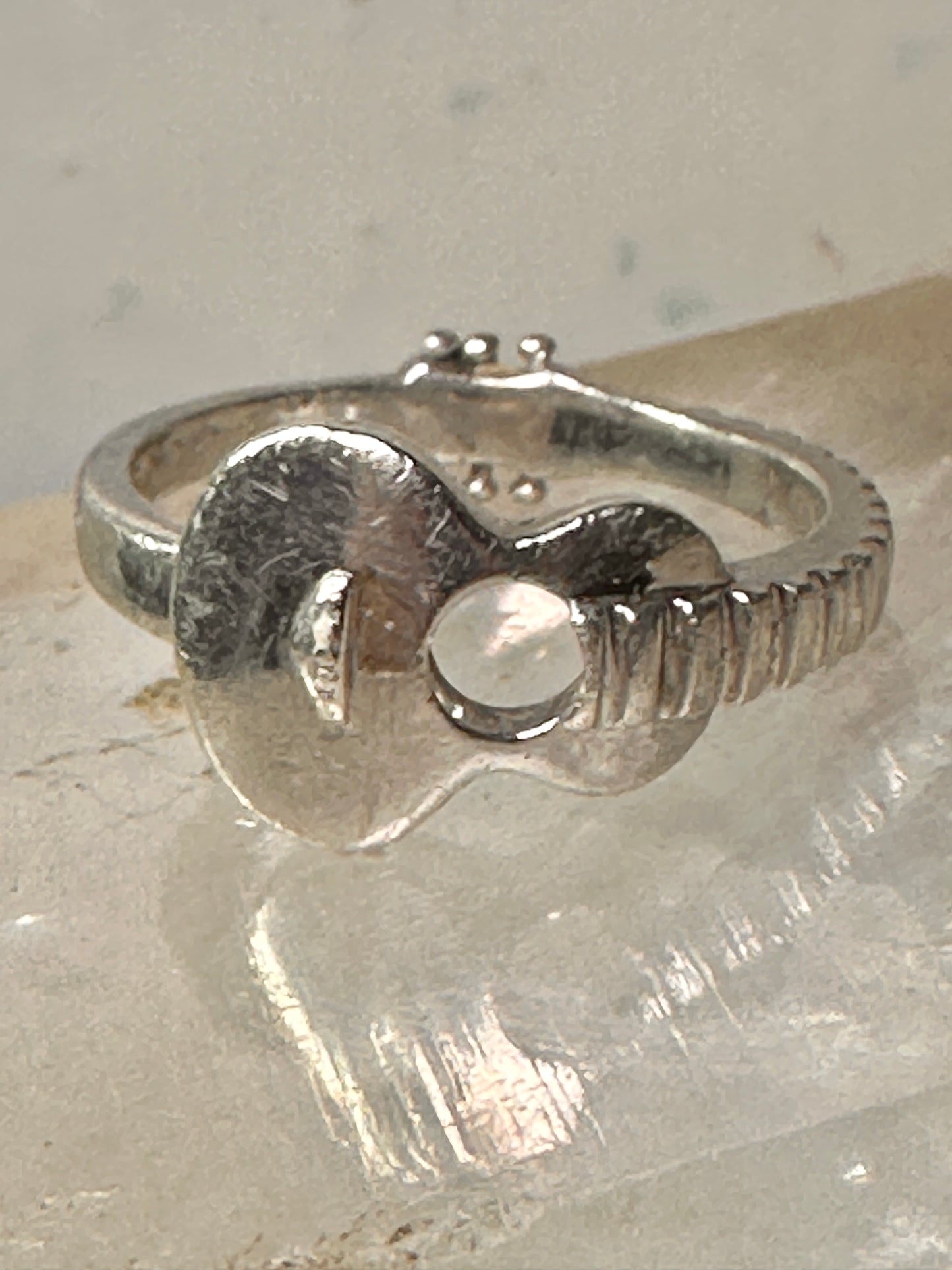 Guitar ring musician music band size 11.50 sterling silver women men