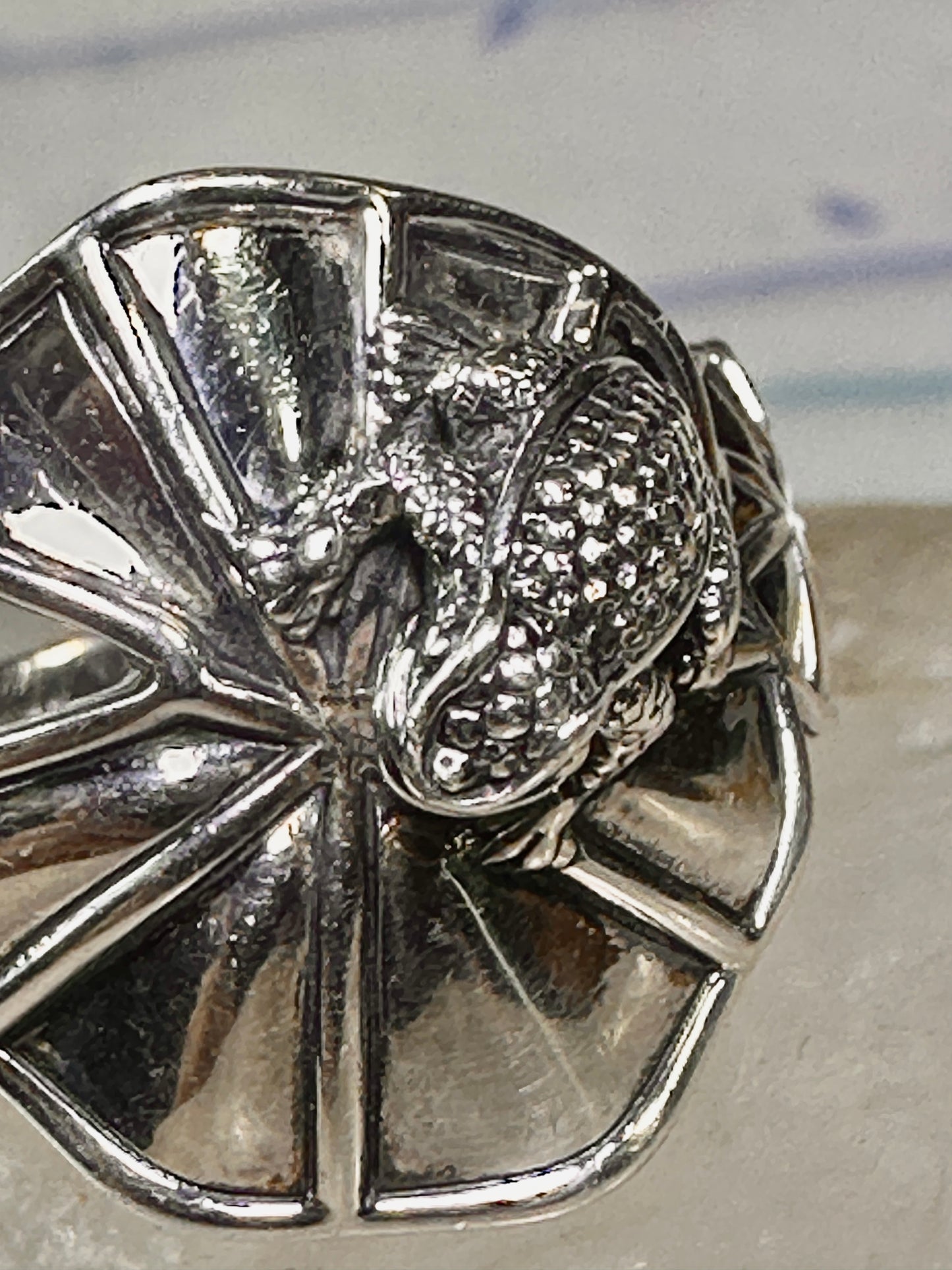 Frog ring on lily pad a Kieselstein RC Studio size 9 sterling silver