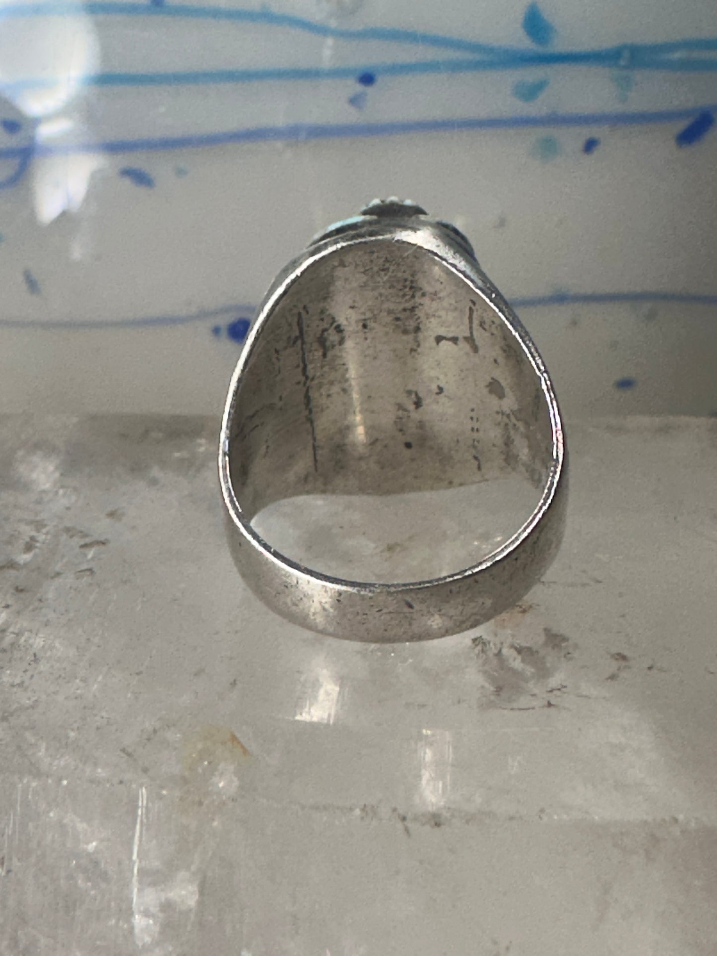 Scarab ring Egyptian band size 8.5  Good Luck Rebirth sterling silver women men