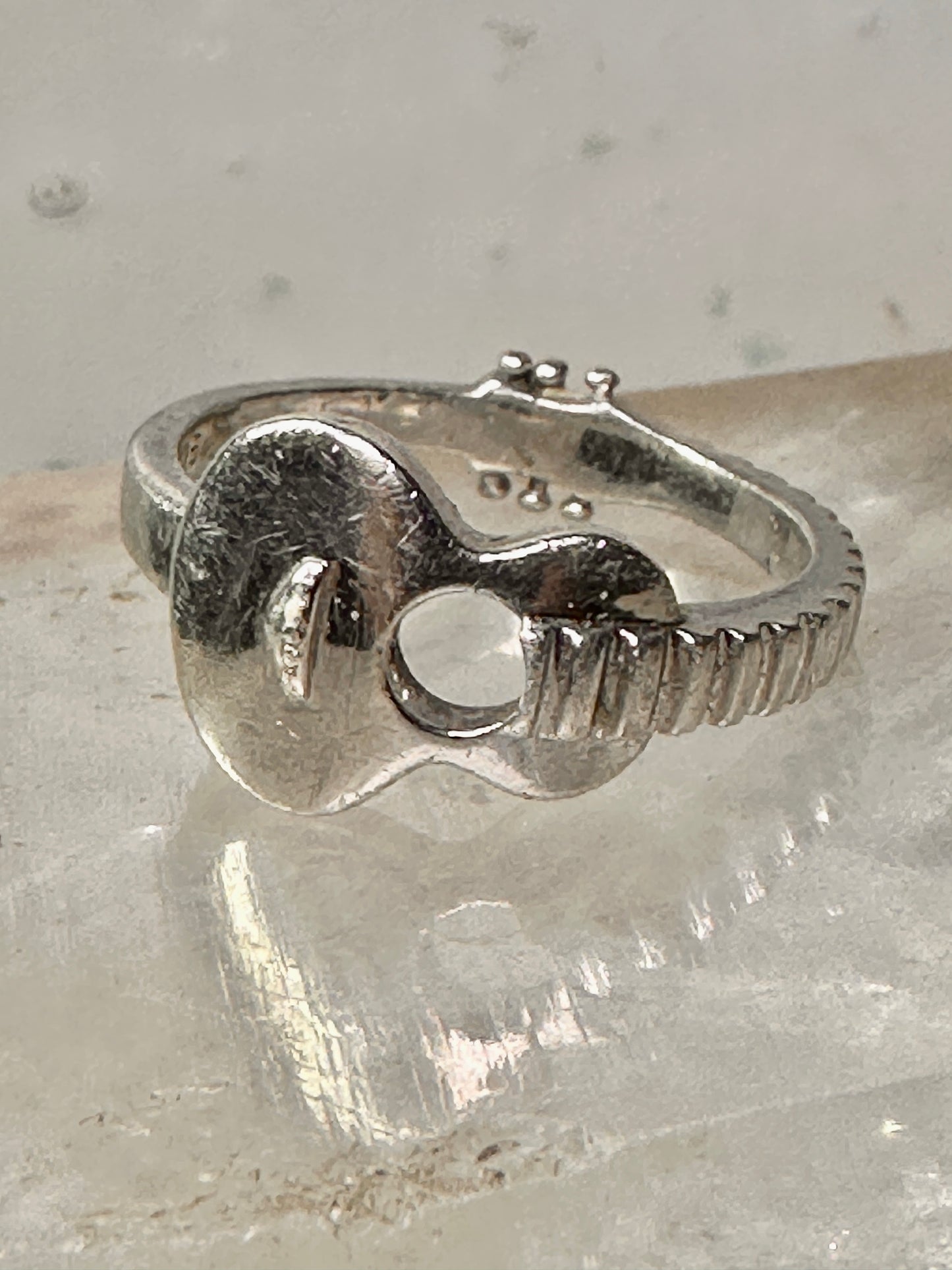 Guitar ring musician music band size 11.50 sterling silver women men