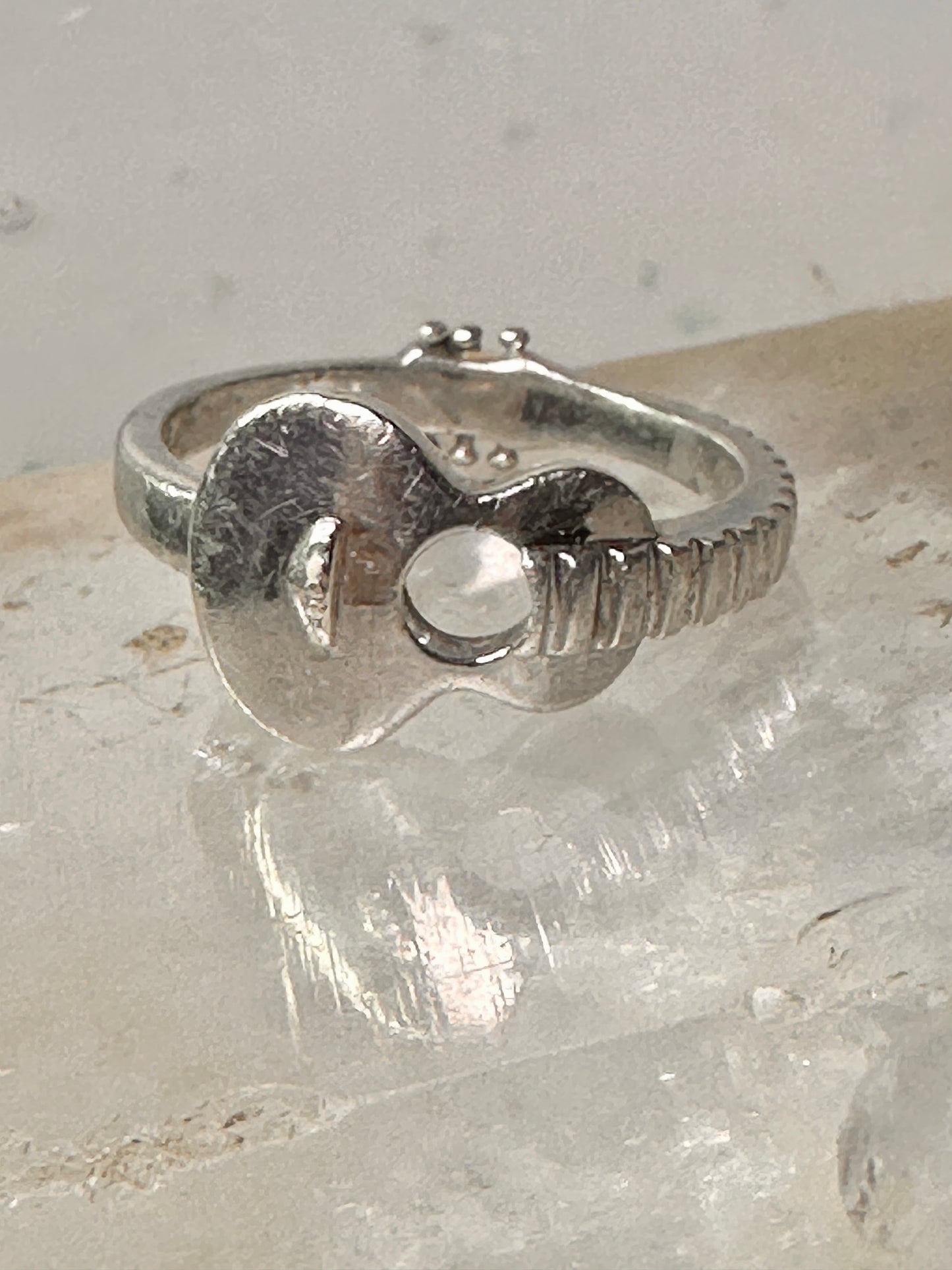 Guitar ring musician music band size 11.50 sterling silver women men