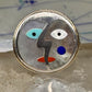 Face ring Eric Grossbardt size 7.50 sterling silver 18K Picasso design women