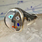 Face ring Eric Grossbardt size 7.50 sterling silver 18K Picasso design women