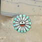 Vintage Southwestern Zuni Style Multi Stone Sunface Mosaic Inlay Ring Size 6 925