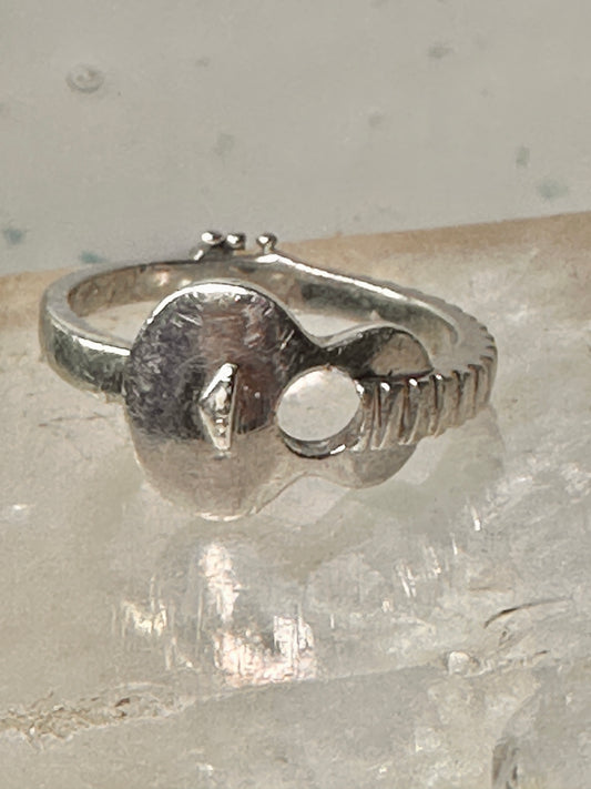 Guitar ring musician music band size 11.50 sterling silver women men