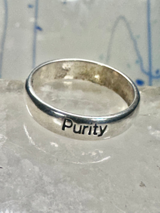 Purity ring vintage religious band size 8.75 sterling silver women girls
