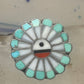 Vintage Southwestern Zuni Style Multi Stone Sunface Mosaic Inlay Ring Size 6 925