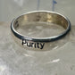 Purity ring vintage religious band size 8.75 sterling silver women girls