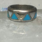 Vintage 2  Zuni rings turquoise Mother of Pearl size 5 SIze 9.5 band sterling silver AS IS