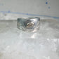 Pacific Northwest ring bird Thunderbird Raven band gold eye 14K sterling silver size 11 women men