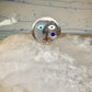 Face ring Eric Grossbardt size 7.50 sterling silver 18K Picasso design women