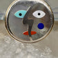 Face ring Eric Grossbardt size 7.50 sterling silver 18K Picasso design women