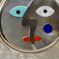 Face ring Eric Grossbardt size 7.50 sterling silver 18K Picasso design women