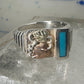 Turquoise band Black Hills Gold ring size 10 sterling silver women men
