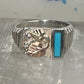 Turquoise band Black Hills Gold ring size 10 sterling silver women men