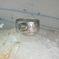 Pacific Northwest ring bird Thunderbird Raven band gold eye 14K sterling silver size 11 women men