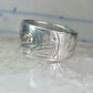 Pacific Northwest ring bird Thunderbird Raven band gold eye 14K sterling silver size 11 women men
