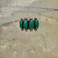 Vintage Sterling Silver Southwestern Four Stone Green Turquoise Row Ring Size 6.25 925
