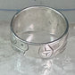 Pacific Northwest ring bird Thunderbird Raven band gold eye 14K sterling silver size 11 women men