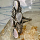 Navajo ring Long mother of pearl Mop size 6 sterling silver women