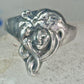 Vintage face Ring figurative band size 6.50 sterling silver women girls