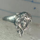 Vintage face Ring figurative band size 6.50 sterling silver women girls
