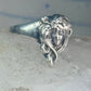 Vintage face Ring figurative band size 6.50 sterling silver women girls