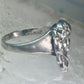Vintage face Ring figurative band size 6.50 sterling silver women girls