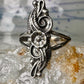 Navajo ring Long Squash blossom size 6.25 sterling silver women