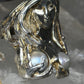 Nude lady ring size 6.75  Hands holding band sterling silver women