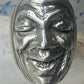 Heavy Face ring tribal smiling band sterling silver size 7.75 girls women men