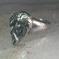 Vintage face Ring figurative band size 6.50 sterling silver women girls