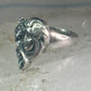 Vintage face Ring figurative band size 6.50 sterling silver women girls