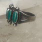 Vintage Sterling Silver Southwestern Four Stone Green Turquoise Row Ring Size 6.25 925