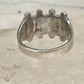 Vintage Sterling Silver Southwestern Four Stone Green Turquoise Row Ring Size 6.25 925