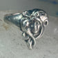 Vintage face Ring figurative band size 6.50 sterling silver women girls