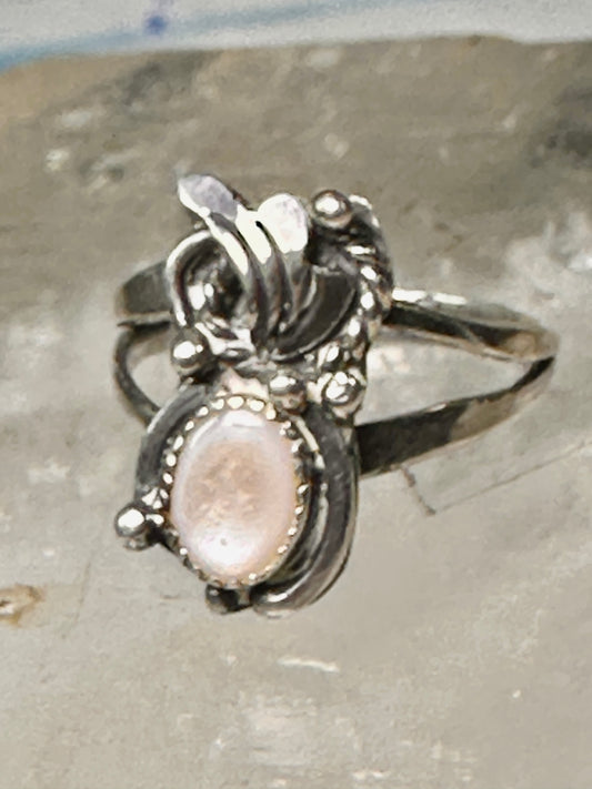 Navajo ring Mop mother of pearl size 5.50 sterling silver women girls