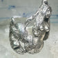 Vintage Mermaid ring waves ocean figure figurative band size 6 sterling silver