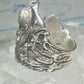 Vintage Mermaid ring waves ocean figure figurative band size 6 sterling silver