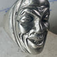 Heavy Face ring tribal smiling band sterling silver size 7.75 girls women men