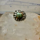 Vintage Sterling Silver Brutalist Organic Molten Turquoise Nugget Statement Ring Size 5.25 925