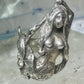 Vintage Mermaid ring waves ocean figure figurative band size 6 sterling silver