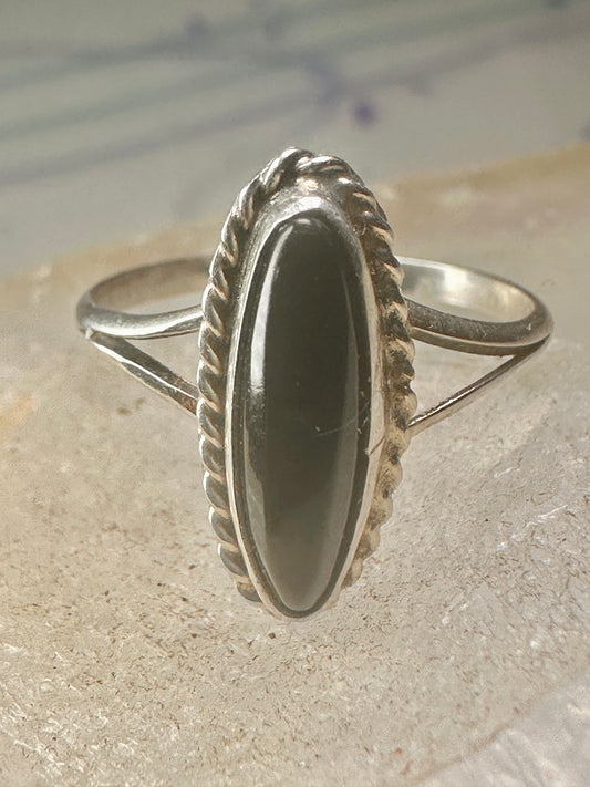 Black onyx ring size 5.75 southwest sterling silver women girls