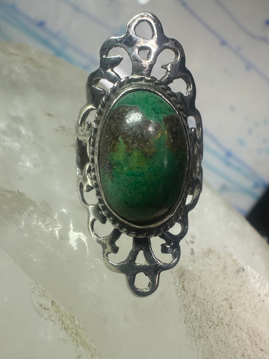 Turquoise Ring Boho size 5.25 sterling silver girls women