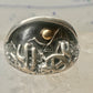 Vintage Sterling Silver Gold Accent Mixed Metal Desert Landscape Cactus Ring Size 8.50