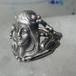 Face ring art deco style band sterling silver size 4.25 girls women girls