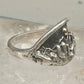 Vintage Sterling Silver Gold Accent Mixed Metal Desert Landscape Cactus Ring Size 8.50