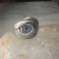 Eye ring pentagram band size 10.25 snake surface texture sterling silver women men